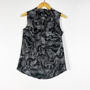 Vintage y2k Mossimo black and white sleeveless blouse tank Size Small